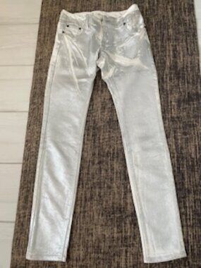Bebe Silver Metalic Jeans
